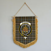 McKenzie Weathered Tartan Crest Wall Hanging Banner - Wood Pole